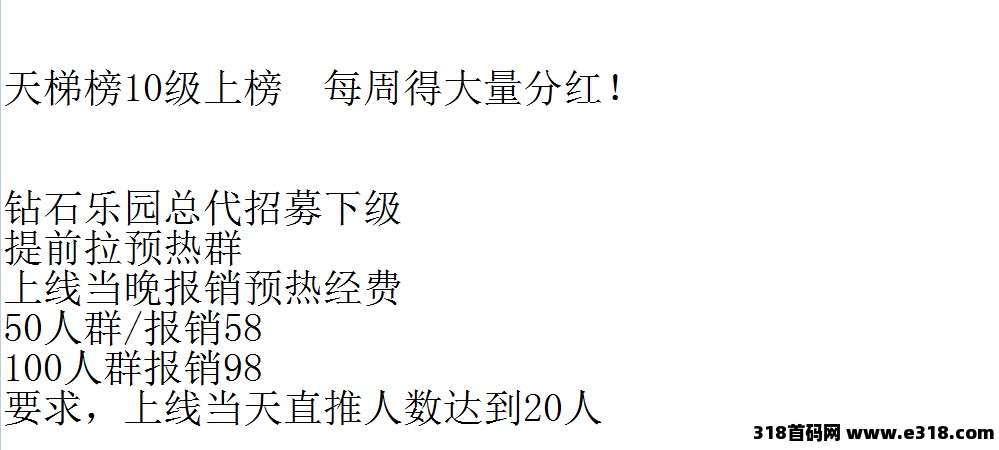 钻石乐园大量招募团队长