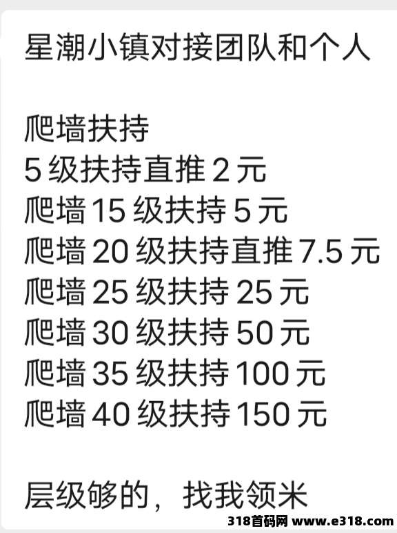 今日首码星潮小镇，一天一金币，靠时间来挣钱