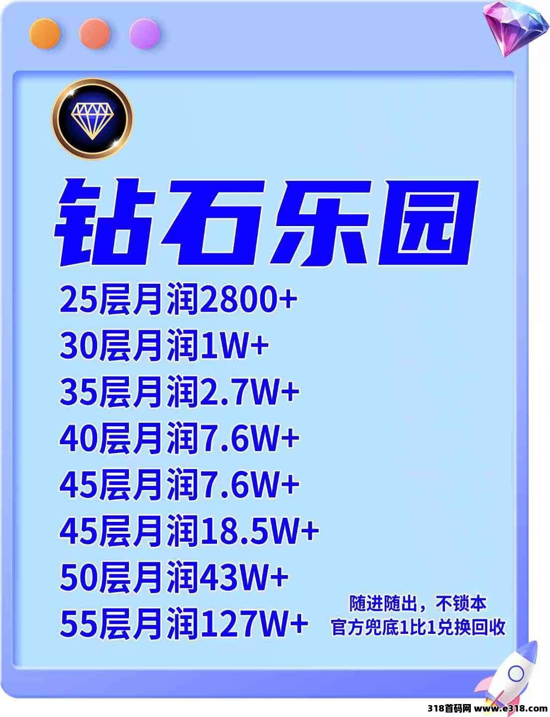 钻石乐园爬塔，随进随出，官方兜底，提现秒到