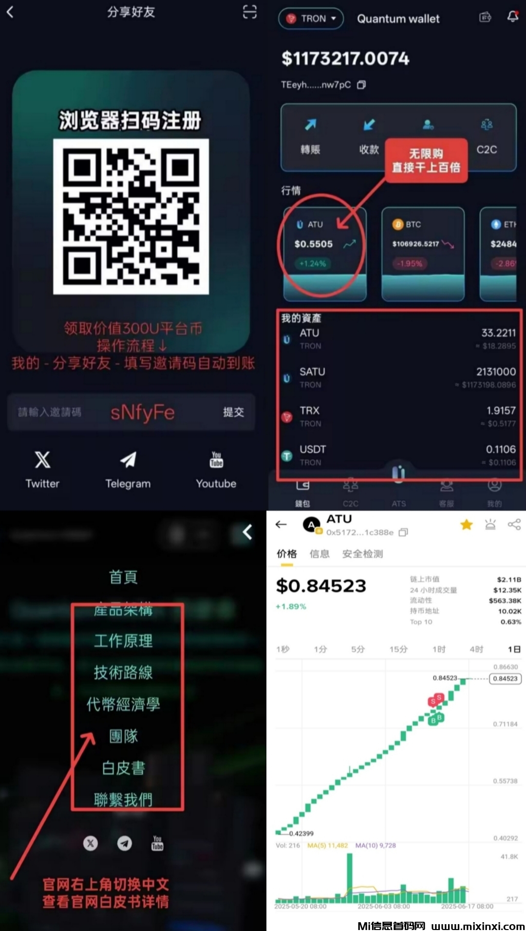 Quantum：海外项目，零成本绑定邀请码领取3000美刀