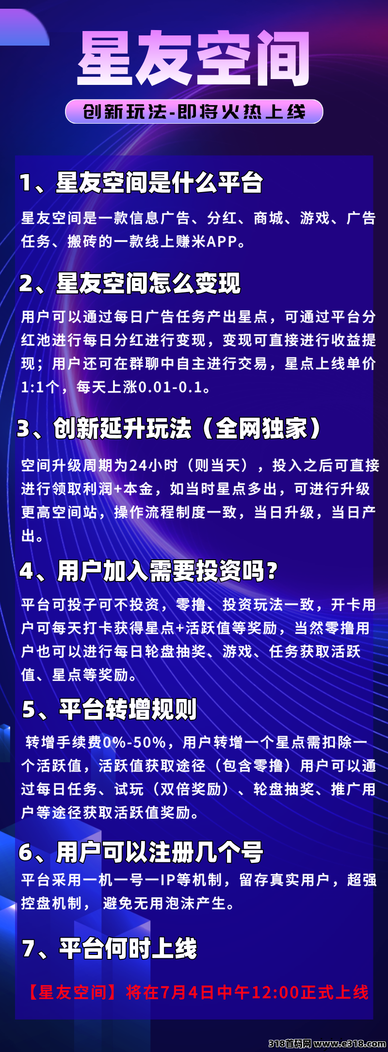 星友空间：独家创新玩法，即将重磅来袭，七大板块收益，现在招募首批V5团队长