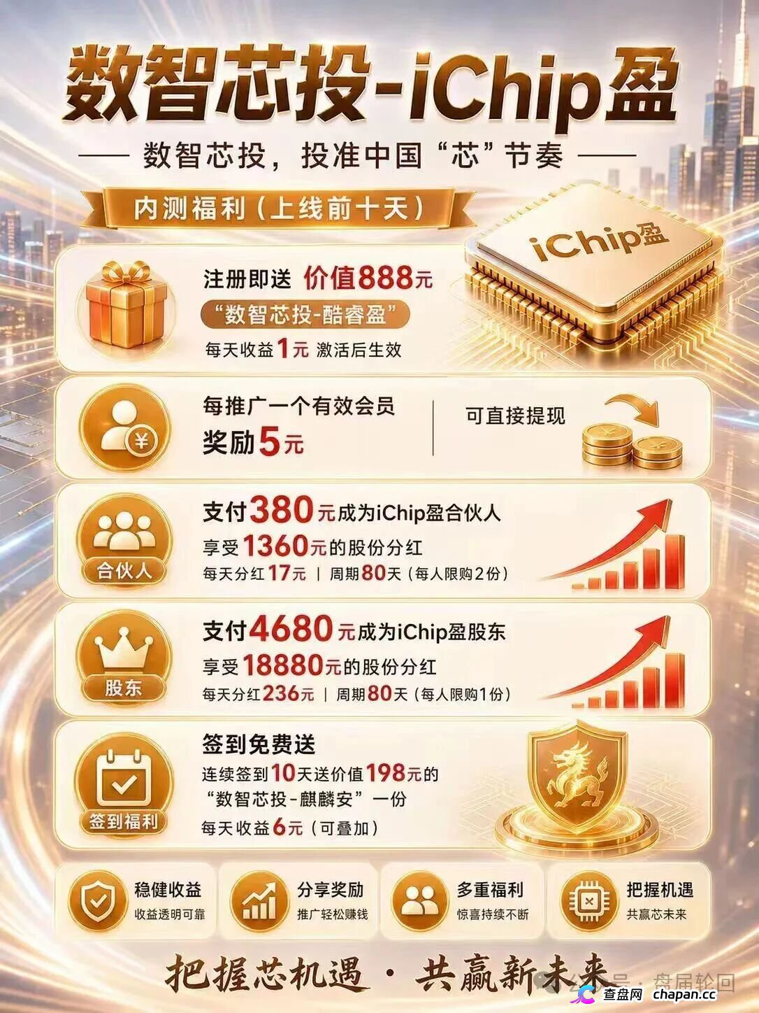 投5000日赚550，年化超4000%｜数智芯投的“芯片投资”，买的不是芯片，是下一批韭菜的本金