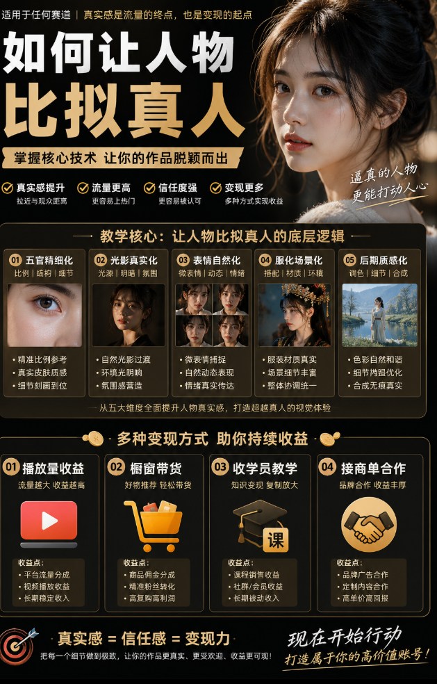 「收费598」抖音5W粉丝博主的AI真人日系女孩制作教学，AI人物创作与视频生成实